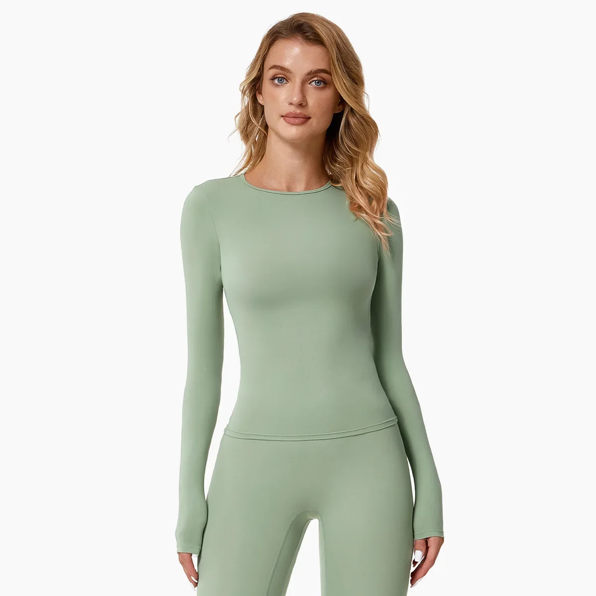 Индивидуальная обработка костюма для йоги с длинными рукавами высокопрочный