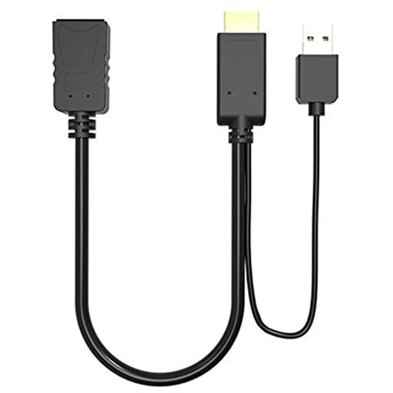 

Кабель HDMI к DisplayPort DP, кабель HDMI штекер 3840X2160 UHD 4K к DisplayPort гнездо с разъемом Micro-USB