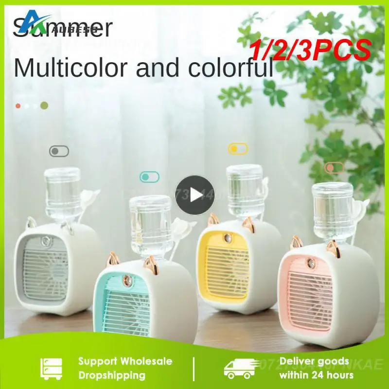 

1/2/3 шт. 2400 мАч Мини-Кондиционер Портативный Настольный вентилятор увлажнитель очиститель 3 скорости 2 режима распыления USB Настольный вентилятор для автомобиля и дома