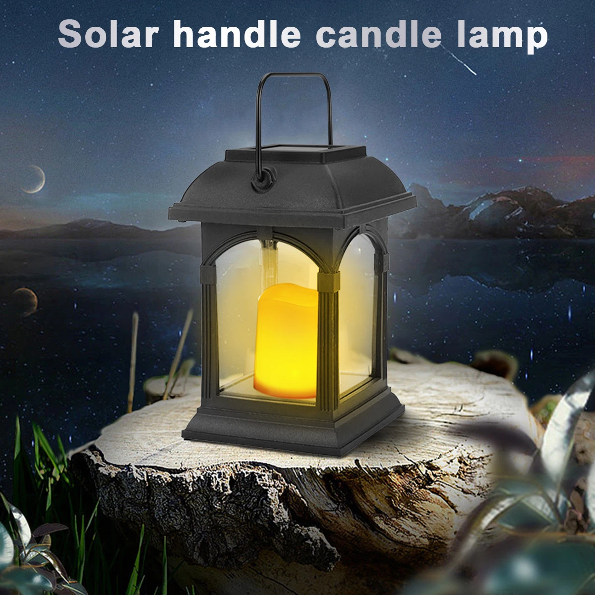 

Новинка, подсвечник с ручкой на солнечной батарее, многоразовый подсвечник на солнечной батарее, IP44, водонепроницаемый подвесной светодиодный светильник, уличный садовый светильник на солнечной батарее