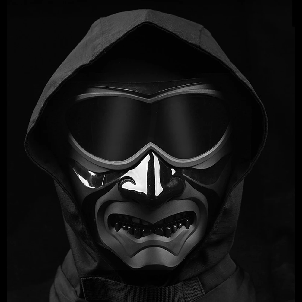 

Halloween Costume Paintball Airsoft Mask with Lens Cosplay Protective Mask Breathable Eye Protection for Outdoor Sport CS Games