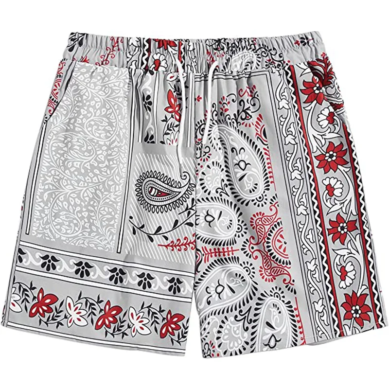 Шорты с принтом молнии и 3D-принтом Летние Гавайские купальники в стиле хип-хоп