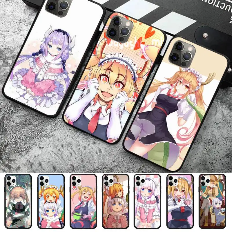 

MaiYaCa Miss Kobayashi's Dragon Maid Phone Case for iPhone 11 12 13 Mini Pro Max 8 7 6 6S Plus X 5 SE 2020 XR XS Funda Case