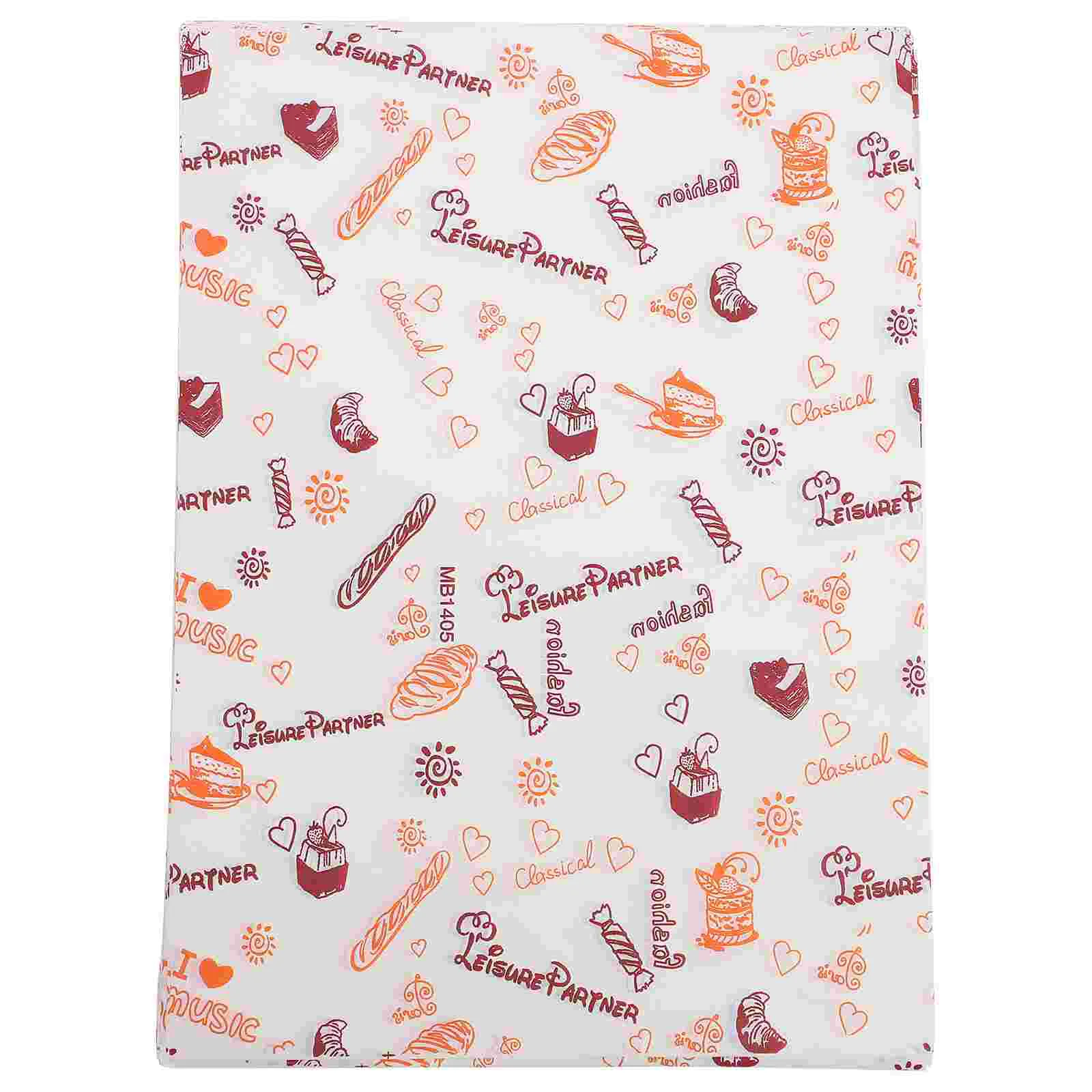 

100 Sheets Set Hamburger Wrappers Food Grade Paper French Fries Greaseproof Oil Absorption Baking Deli Wrapping Basket Liners