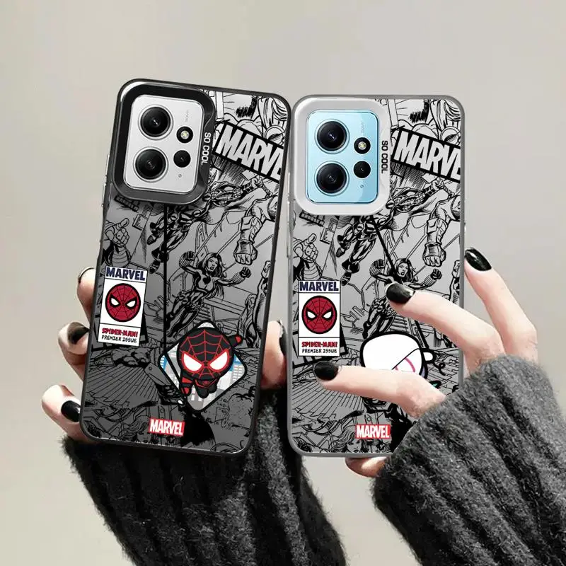 Фото Чехлы для телефонов Marvel Человек-паук для Xiaomi Poco C50 X3 NFC C61 C51 X3pro Redmi 12C 13 A2 A3x 12, чехол-накладка №2