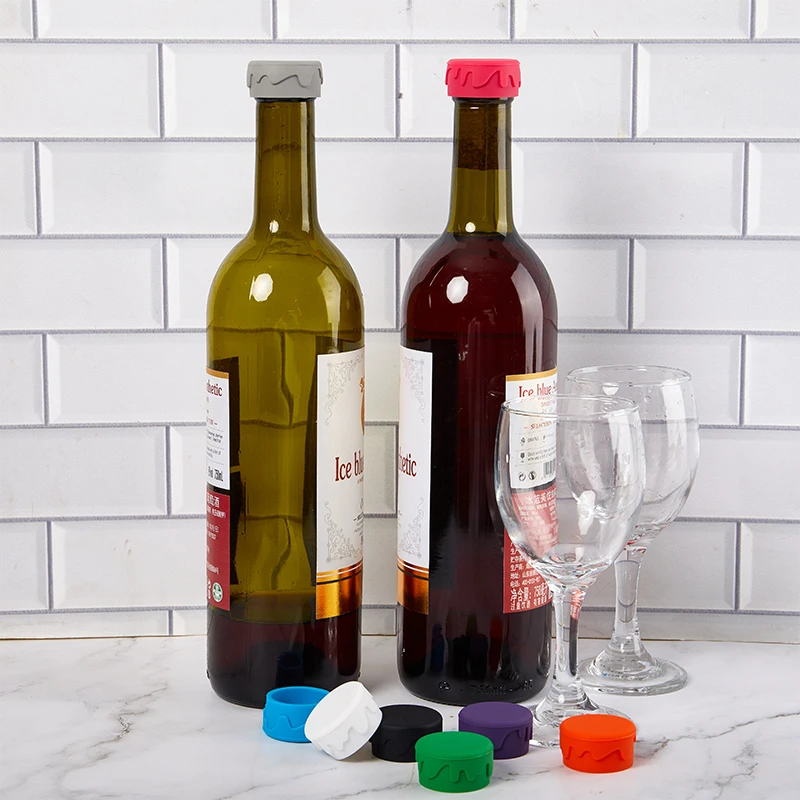 

8Pcs Wine Cap Silicone Wine Caps For Bottles Replace Bottle Stoppers Wine Gifts-Wine Stopper Seal Reusable Bottle Caps