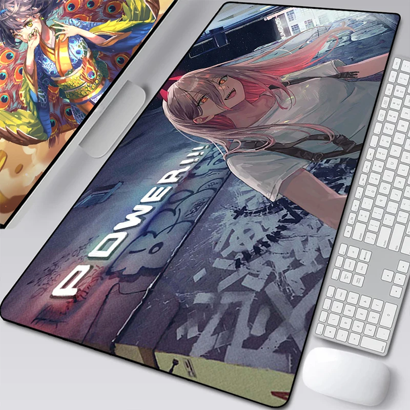 

Chainsaw Man Mouse Pads Extended Pad Gaming Mat Gamer Laptops Keyboard Xxl Large Cabinet Mause Non-slip Mausepad Mousepad Anime
