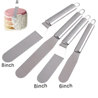 6810 inch stainless steel cake spatula butter cream icing frosting knife smoother kitchen pastry cake decoration tools