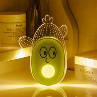 automatic induction lamp usb rechargeable wall led night light cute cactus cabinet bathroom wake up bedroon bedside lamps decor