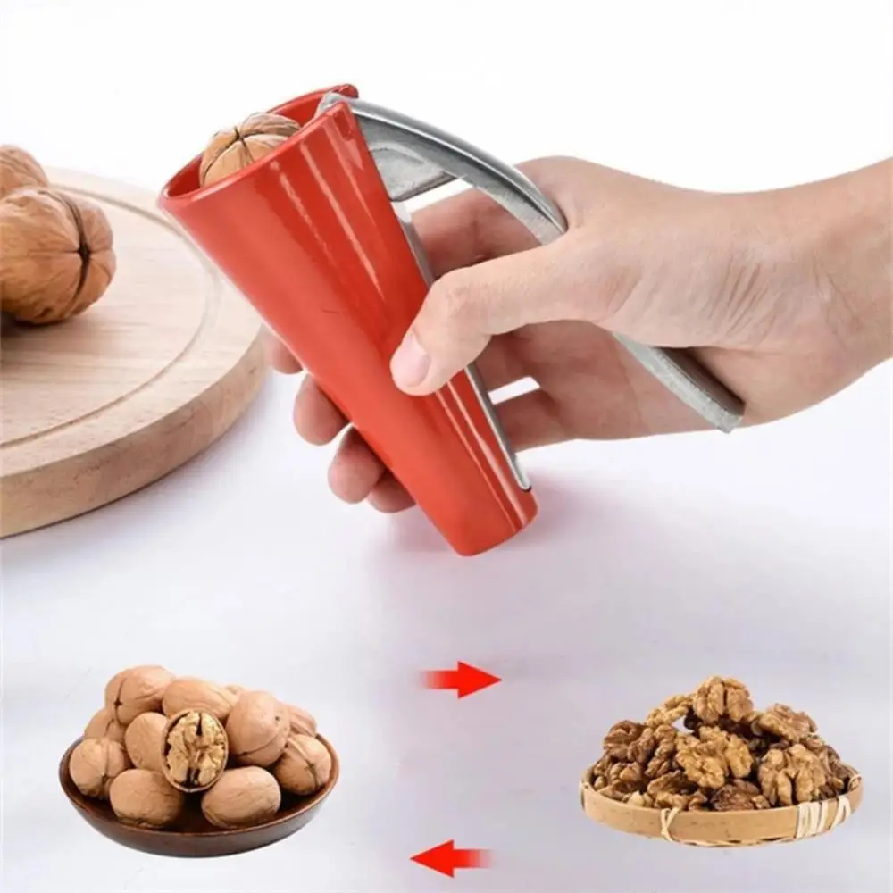

Kitchen Accessories Hazelnut Clip Portable Funnel Shape Nut Opener Black/red/silver Quick Clamp Wholesale New Nutcracker 2023