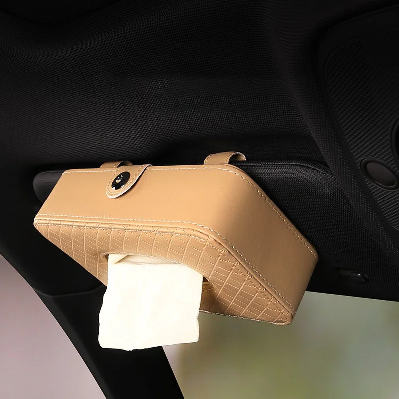 

Creative car sun visor tissue box Car tissue pump Creative car tissue bag Multifunctional leather seat back Wholesale