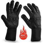 Перчатки для барбекю, термостойкие перчатки для гриля, 1472 F, силиконовые рукавицы для духовки, Длинные огнестойкие перчатки 500-800 градусов для резки барбекю