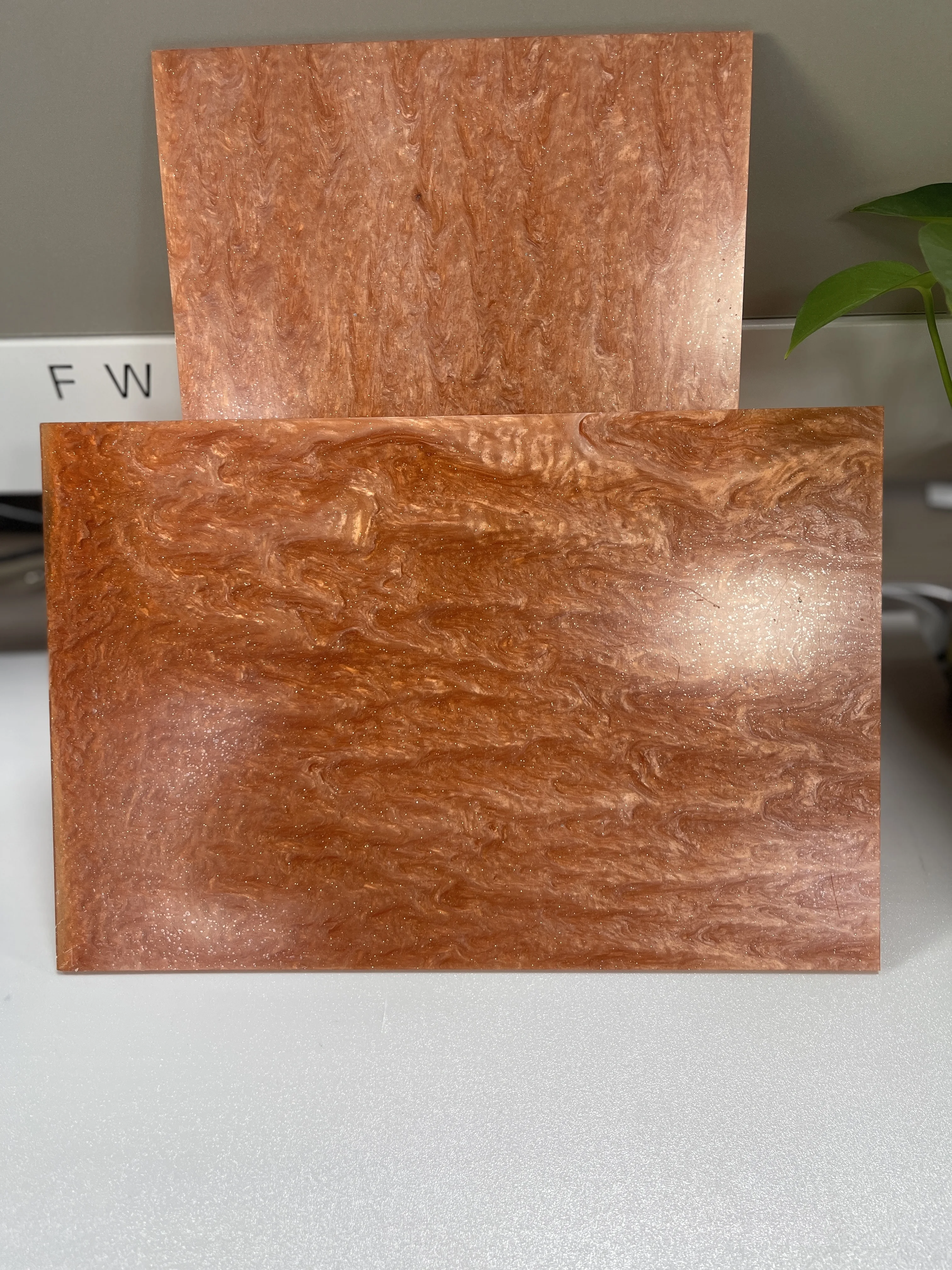 Акриловые листы оранжевого звездного неба с жемчужным блеском акрил 12x8 дюймов