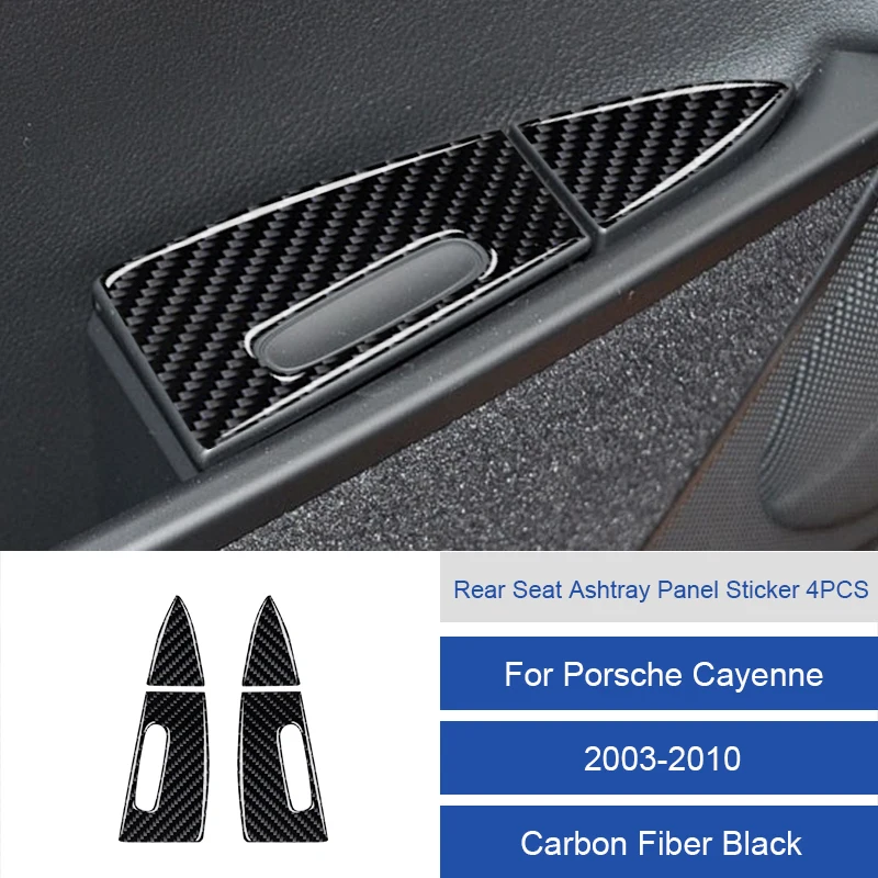 

Для Porsche Cayenne 2003, 2004, 2005, 2006, 2007, 2008, 2009, 2010, углеродное волокно/ПВХ, мягкая пепельница на заднее сиденье, наклейка на панель
