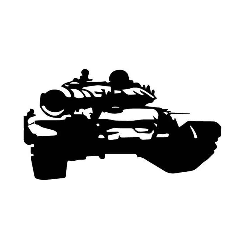 

Забавные автомобильные ослепительные наклейки в виде танков, изысканные фотообои из ПВХ, водонепроницаемые наклейки черного/белого цвета, 16 см * 9 см