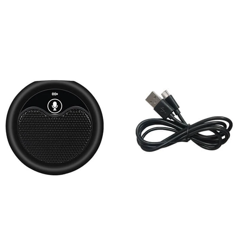 

FULL-USB Microphone, 360° Omnidirectional Condenser Microphone, Suitable For Computer, Video Conference, Plug And Play