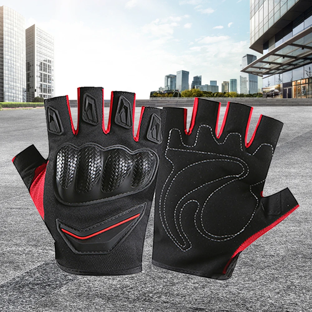 

Мотоциклетные Перчатки с открытыми пальцами, АМОРТИЗИРУЮЩИЕ НЕСКОЛЬЗЯЩИЕ мотоциклетные перчатки, дышащая защита для спорта на открытом воздухе, альпинизма