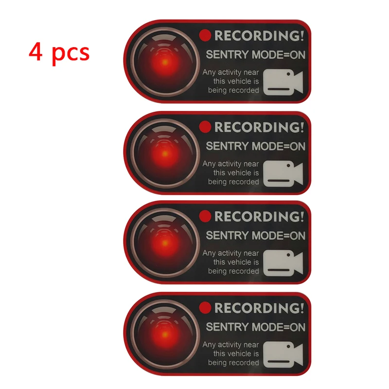 2/4 шт. наклейка на окно автомобиля для Tesla Model 3 Y X S BMW Benz Invader Sentinel Mode предупреждающие наклейки электростатические наклейки