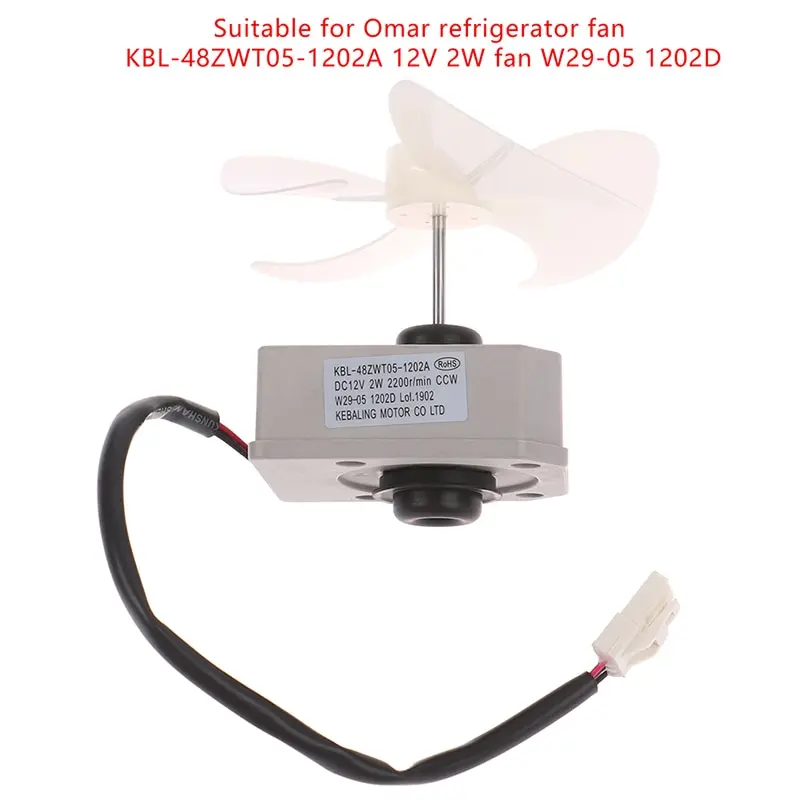 

Refrigerator Fan Accessories Assembly with Omar Refrigerator Fan KBL-48ZWT05-1202A 12V 2W Fan W29-05 1202D