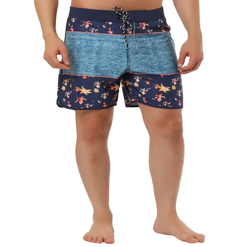 

Men's Swim Shorts Drawstring Waist Summer Board Shorts