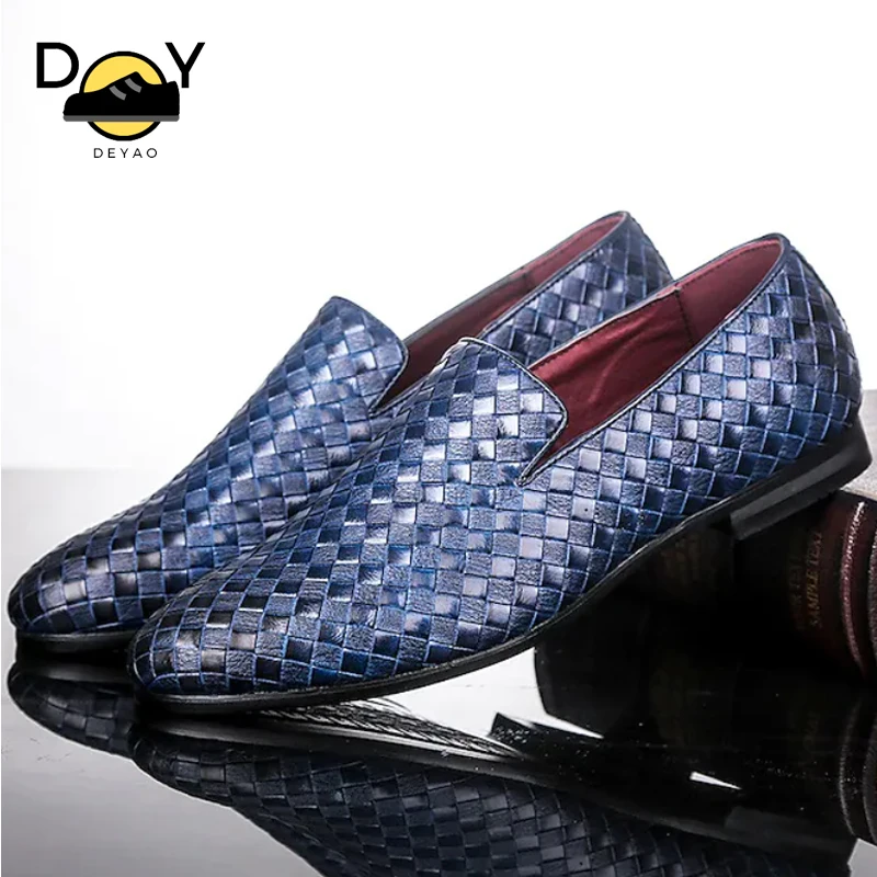 

Men's Loafers & Slip-Ons Comfort Formal Shoes Woven Shoes Casual Party & Evening Office & Career Faux Leather Waterproof