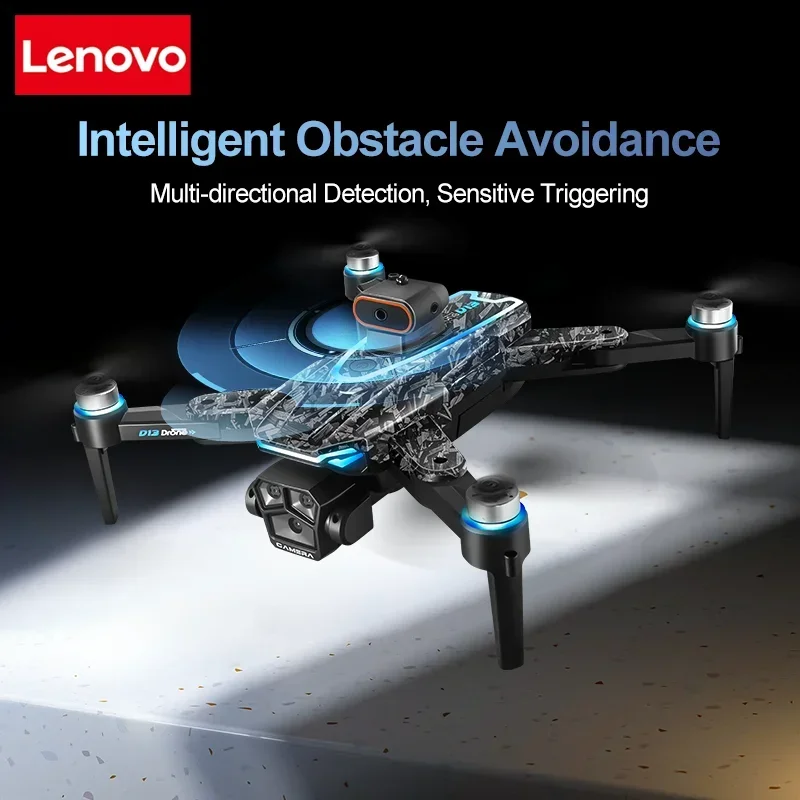 Фото Lenovo D13 GPS Дрон 8K с тройной камерой Воздушный HD Оптический поток Интеллектуальное предотвращение препятствий Складной бесщеточный двигатель VR Дрон №1