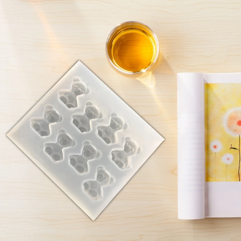 

Медвежонок брелок силиконовые смолы формы кристалл эпоксидная форма ювелирные изделия литье формы для DIY изготовления серьги кулон украшения D0LC