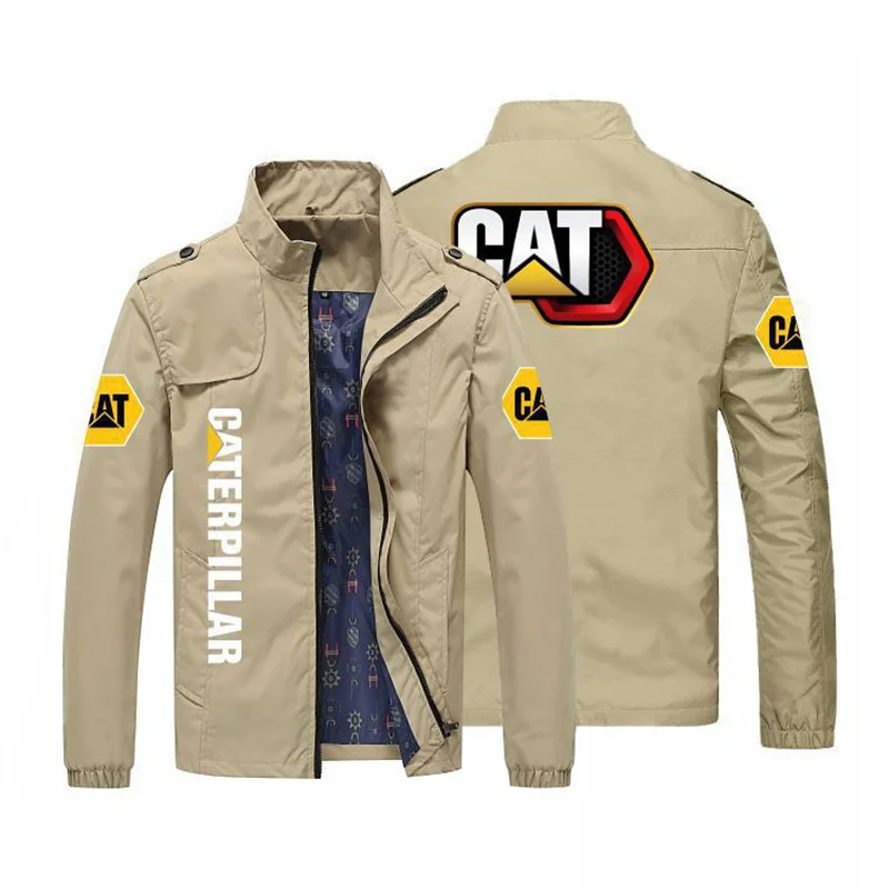

Spring Casual Zipper Mens Clothing Fashion Trends for Caterpillar Logo Coat Printing Men's Jacket Fall Windbreaker Top Jackets