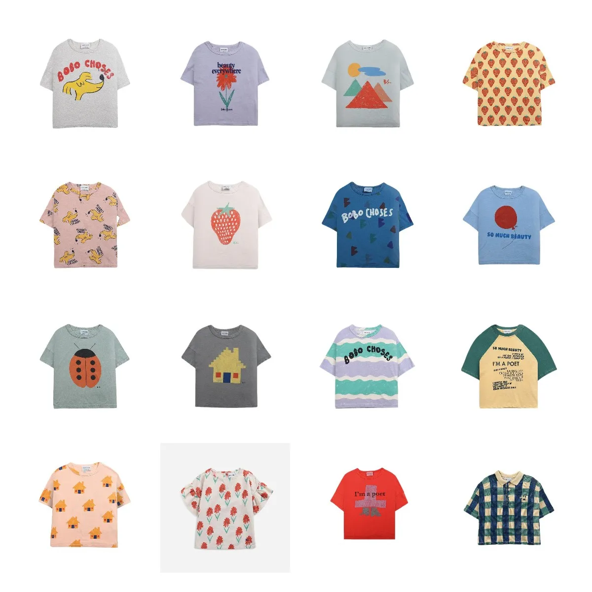 

2022 spring and summer new children's clothing new products bobo children's short-sleeved T shorts suit