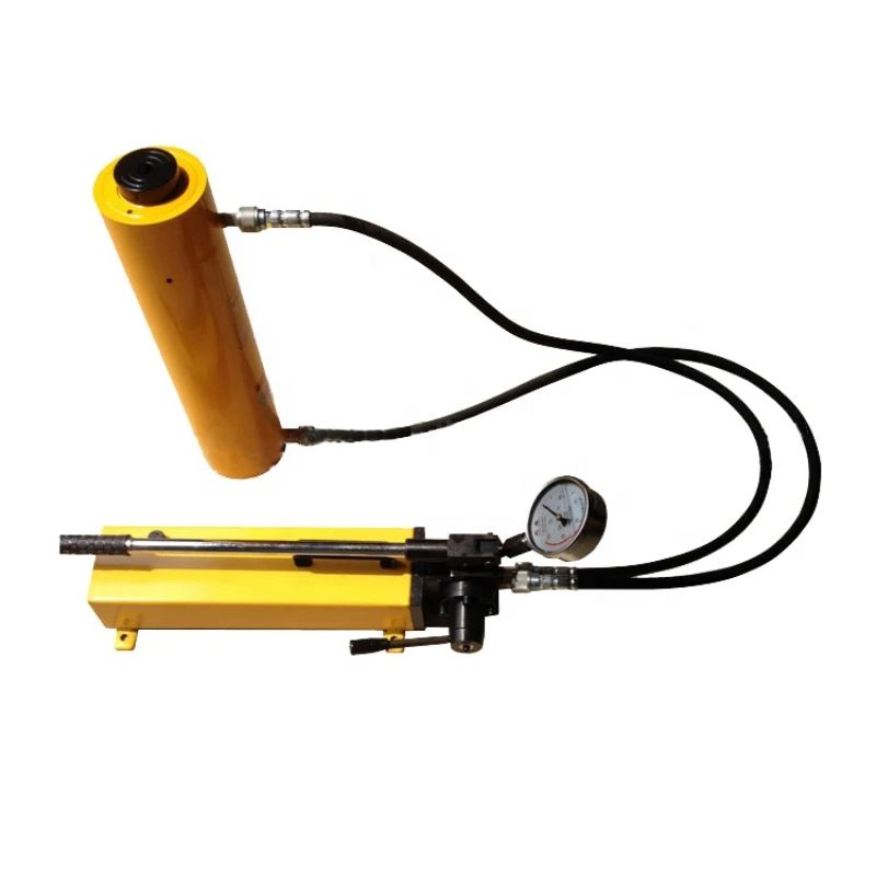 

Single acting very low height pancake cylinder hydraulic lifting jack
