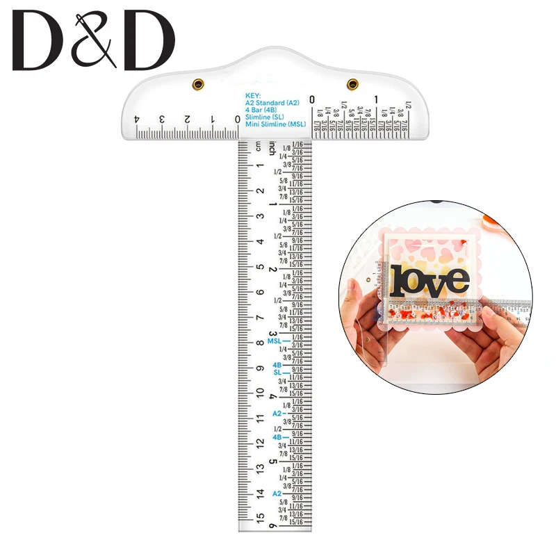 

6 Inches Acrylic Clear T-Square Ruler For Easy Reference While Crafting T-Square Ruler Transparent Graduated Inch Metric T-Ruler