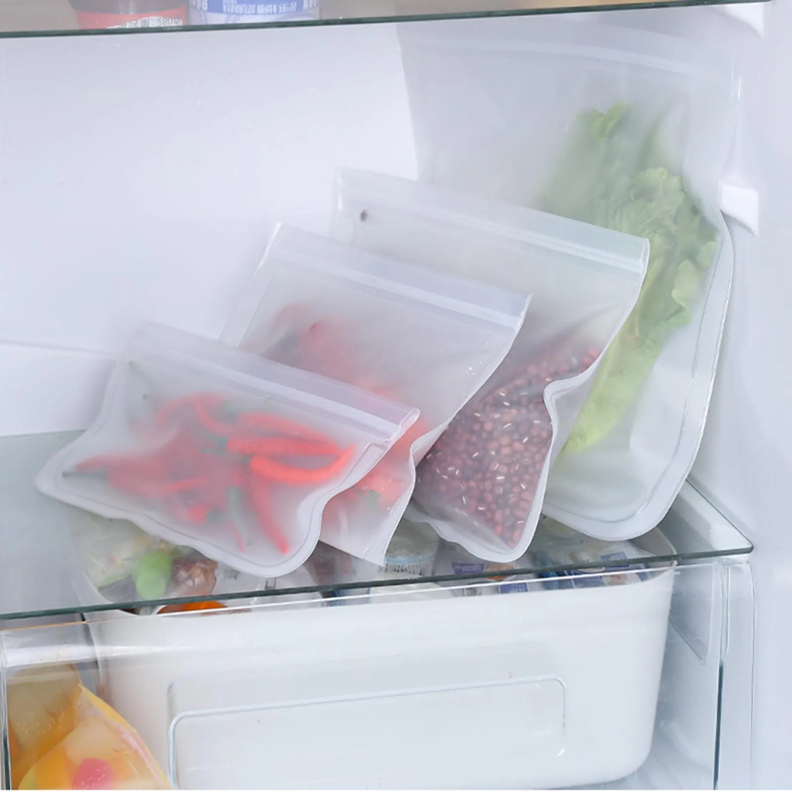 

EVA Food Preservation Bag Refrigerator Food Storage Bag Fruit And Vegetable Food Sealing Bag Reusable