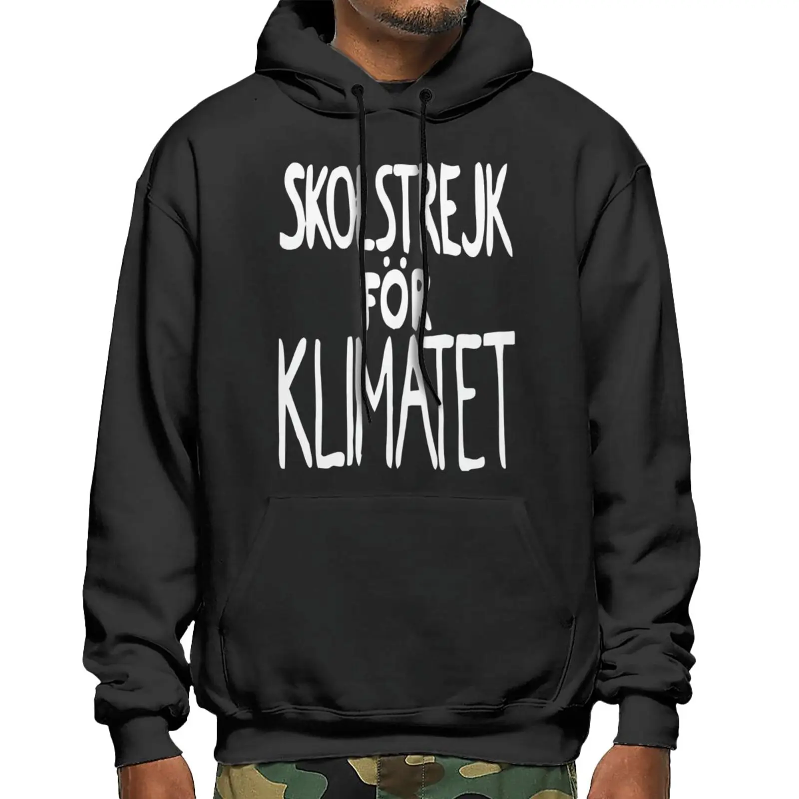 

Greta Thunberg Skolstrejk For Klimatet Sweatshirts Hoodies Men's Winter Sweater Jacket Techwear Sweaters For Men Fleece Jacket
