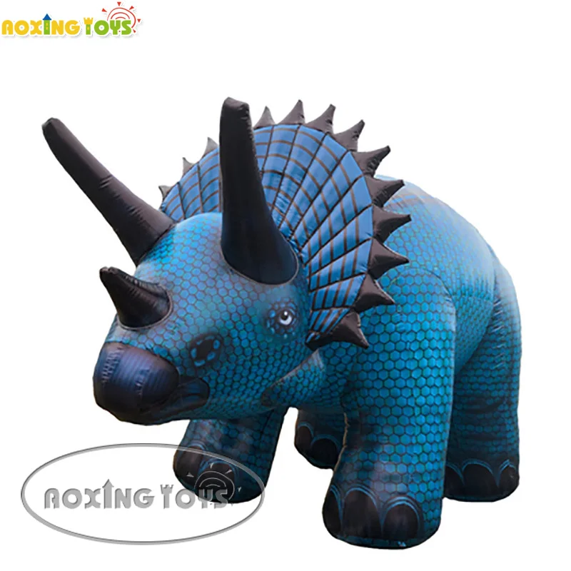 

4M/5M/6M Length Outdoor Giant Inflatable Dinosaur Triceratops Cartoon Model For Prak Advertising Yard Decoration With Air Blower