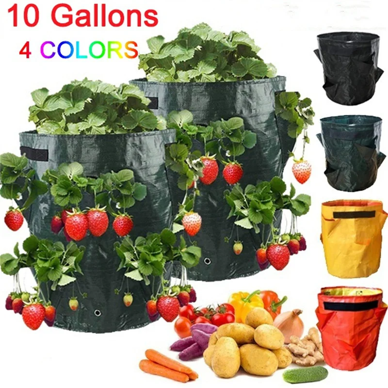 

10/7/5 Gallons Strawberry Potato Chili Flowers Planter Grow Bags Growing Vegetables Fruit Outdoor Vertical Garden Planting Bag