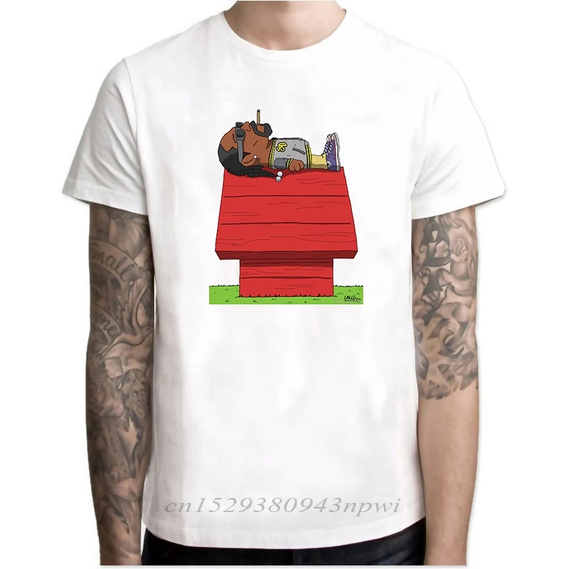 

Мужская футболка Snoop Dogg в стиле рэп, винтажный хипстерский Топ в стиле хип-хоп, летняя хлопковая крутая футболка с коротким рукавом для мужчин в эстетике Tumblr