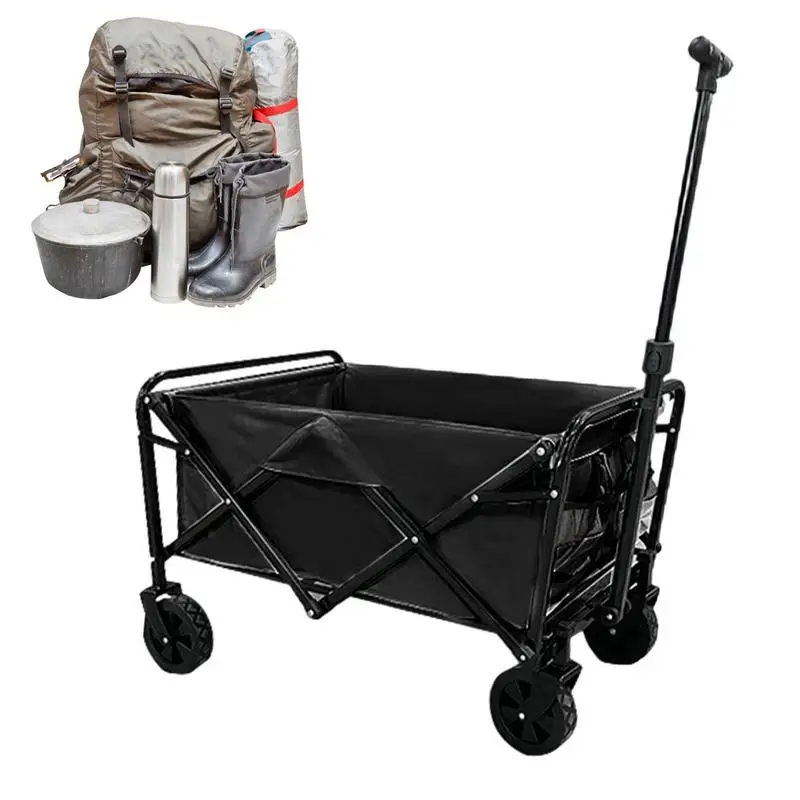 

Тележка для пляжа, тележка для продуктов на колесах, тележка большой вместимости для отдыха на природе, кемпинга, сада