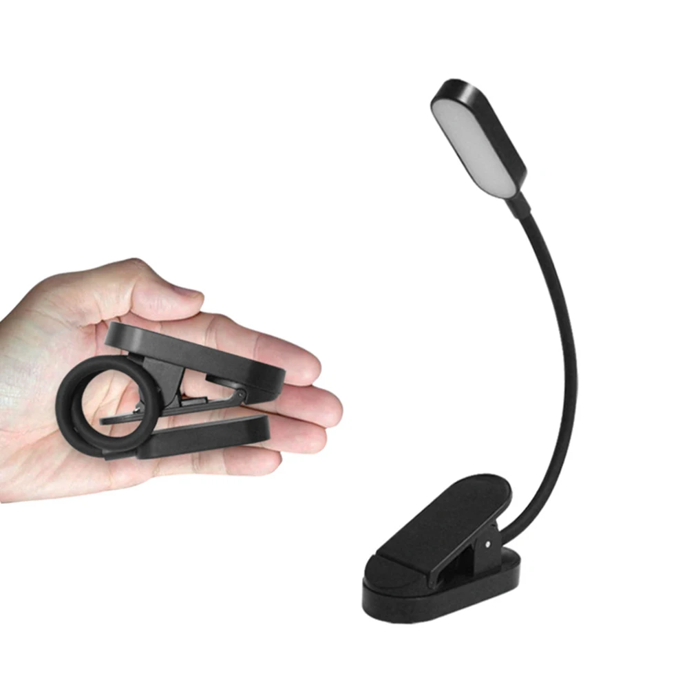 

3 Modes LED Reading Light For Books Bedroom Study Small USB Rechargeable Clip On
