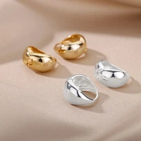 punk geometry hoop earrings for women gold color stainless steel piercing earring vintage ear jewelry gift bijoux femme 2022 bff