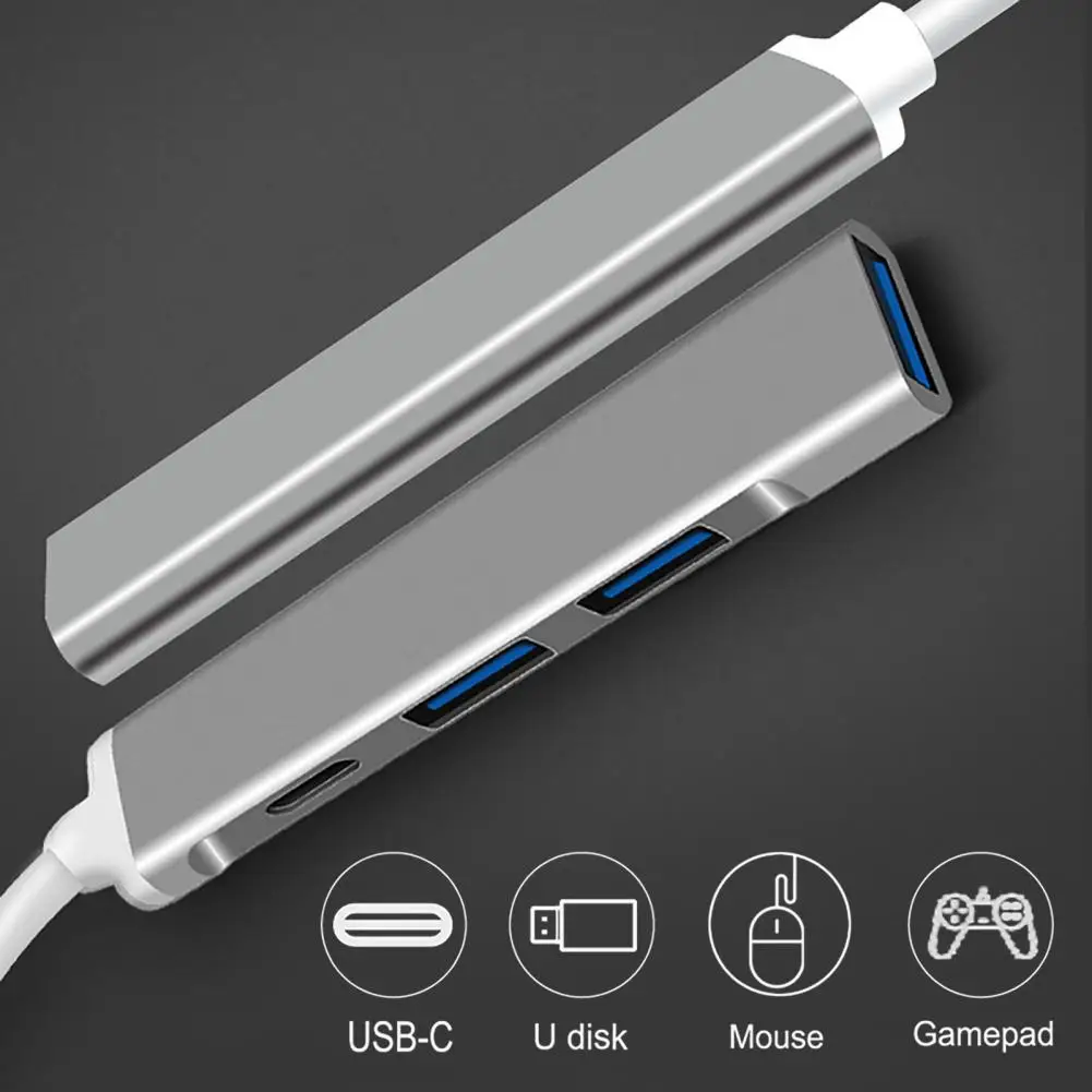 Док-станция 4 в 1 из алюминиевого сплава с USB/Type-C |