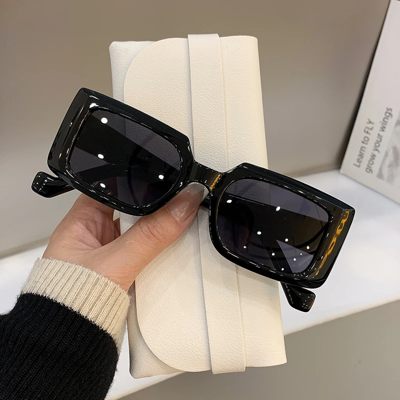 2022 Vintage Square Frame Sunglass Fashion Trendy Hot Men Women Shades Sunglasses Cool Popular Retro Hip-Hop Female Eyewear | Аксессуары