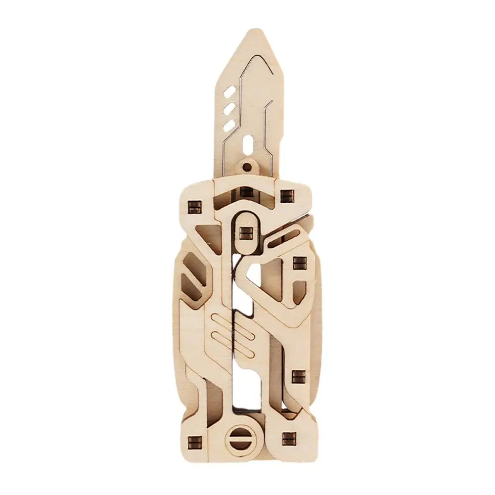 

DIY Wooden 3D Gravity Knife Carrot Knife Decompression Push Small EDC Stress Toy Toys Knife Making Card Relief Dropshipping S5R8