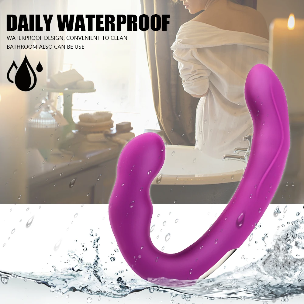 Фаллоимитатор вибратор массаж ануса стимулятор без бретелек на ремешке двойное