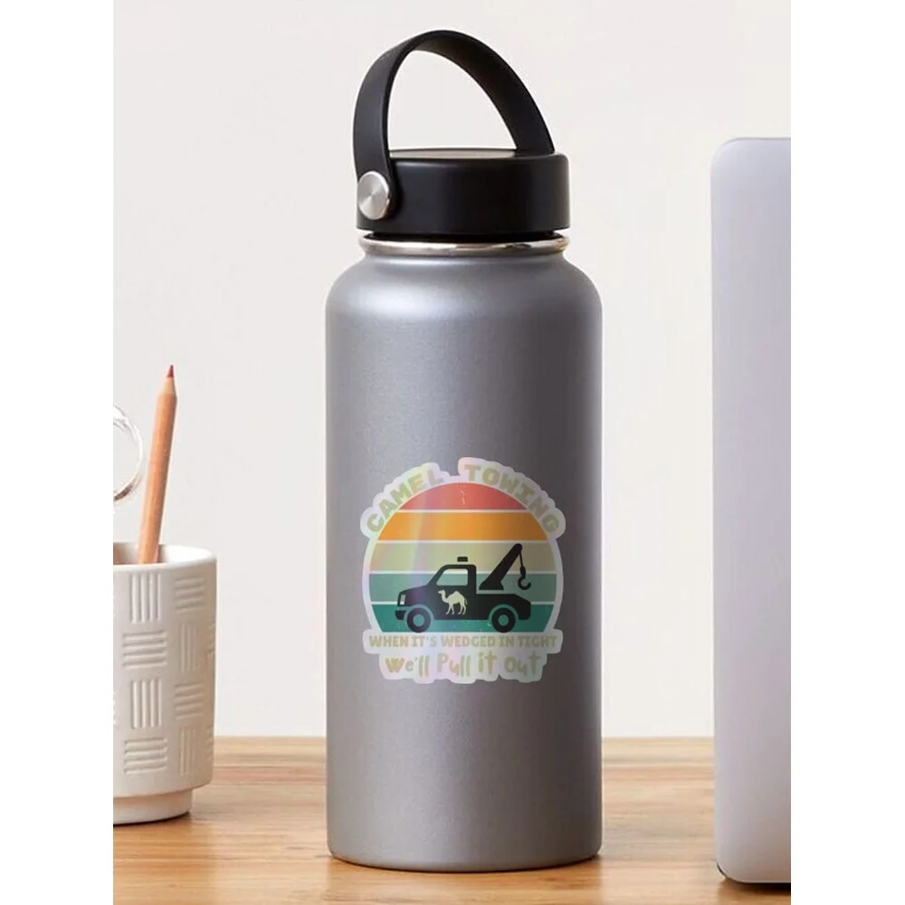 Фото Забавная наклейка с рисунком верблюда в стиле ретро для ноутбука, спальни, автомобиля, милый мультяшный дизайн, модный художественный принт, Хэллоуин №3
