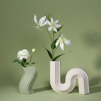 ceramic vases architectural design abstract artist soft sense warm feeling flower pot lovely ornaments easter valentine gift