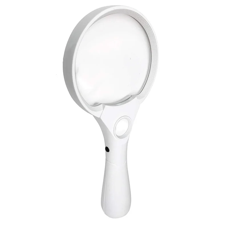 

3 Bright LED Lights 3X 4.5X 25X Power Handheld Reading Magnifying Glass With Light- Ideal For Reading Small Prints, Map, Coins,