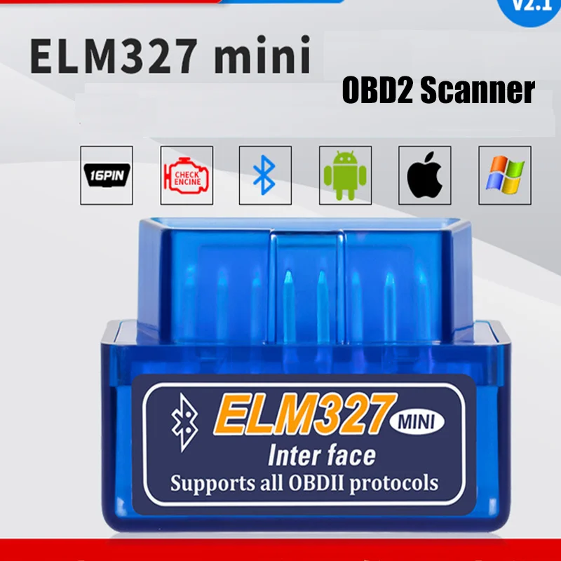 

ELM327 Mini V2.1 Bluetooth OBD двухрежимный OBD2 сканер Wifi ELM 327 V1.5 на Android IOS автомобильный диагностический инструмент OBD II считыватель кодов