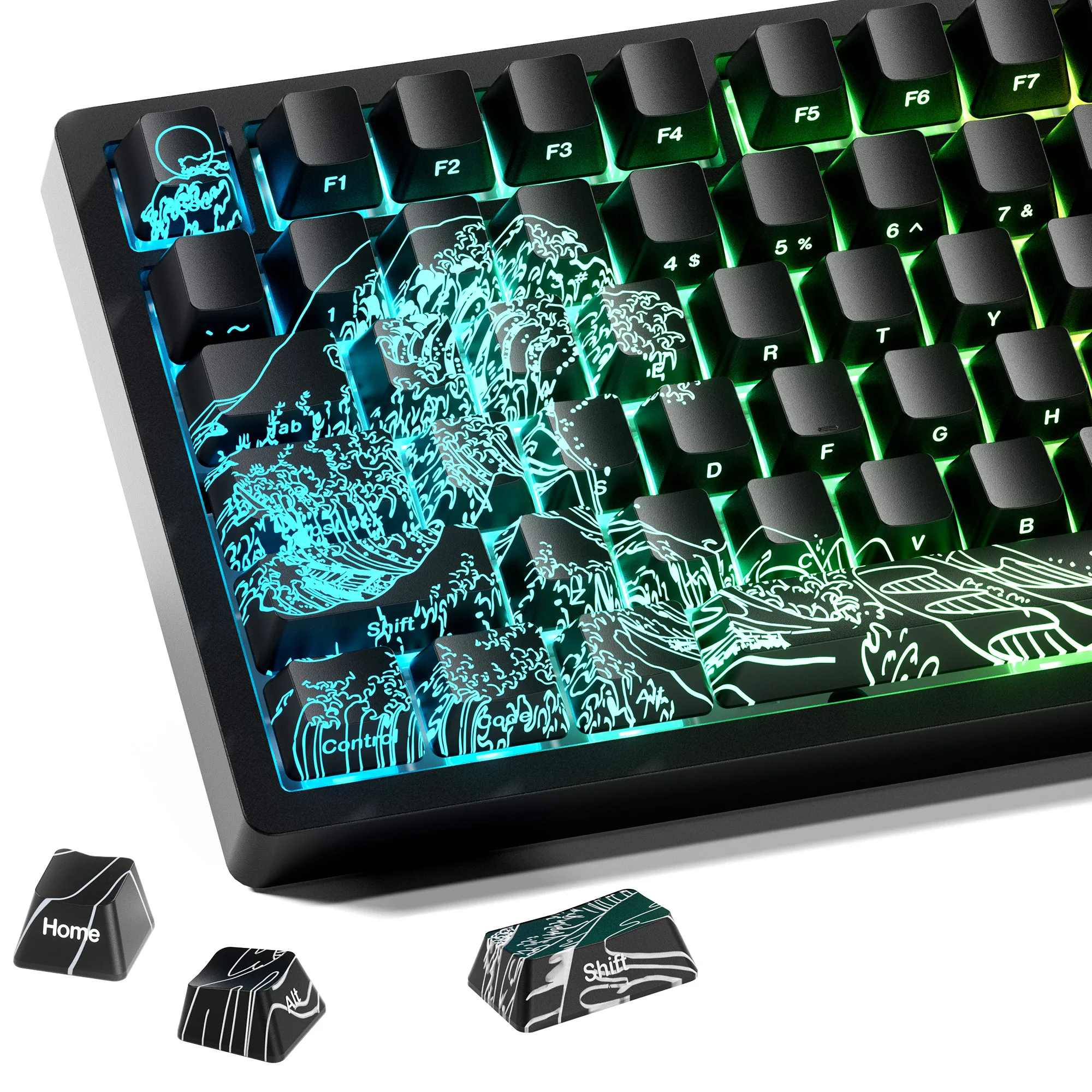 XVX Kanagawa 2.0 набор клавиш черных IMD-Tech 61 клавиша