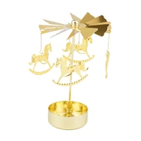 multi shape rotating candlesticks snowflake angel romantic tea party candle holder wedding christmas metal home decor