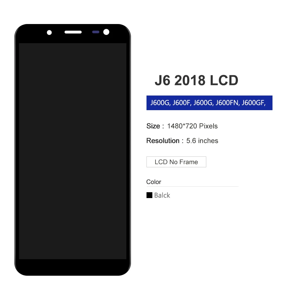 ЖК-дисплей для Samsung Galaxy J6 100% 5 6 протестированный 2018 дюйма J600F J600 с сенсорным